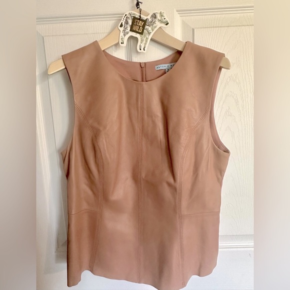 Antonio Melani Leather Top Size M - Picture 1 of 5